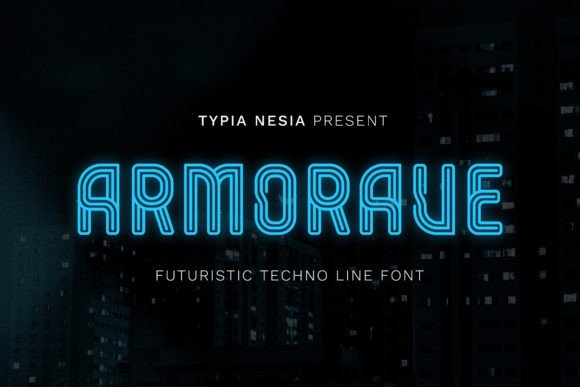 Armorave Typeface for Futuristic Web Design