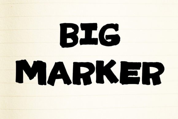 Big Marker Font for Bold Craft Designs