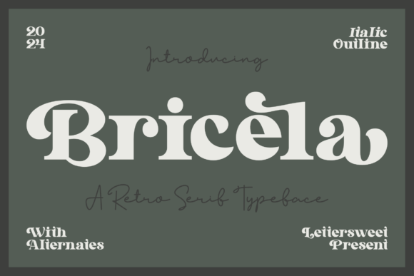 Bricela Typeface for Vintage Campaigns
