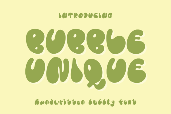 Bubble Unique Font for Crafters and Sellers