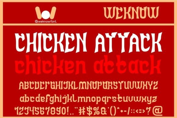 Chicken Attack Font: Bold Display Typography Review