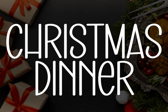Christmas Dinner Font for Sweet Brand Identity