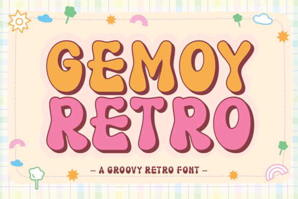 Gemoy Retro: The Ultimate Groovy Display Font for Crafters