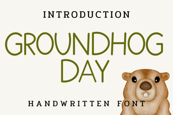 Groundhog Day Font for Handmade Makers