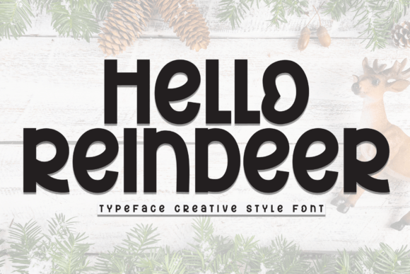 Hello Reindeer Typeface for Festive Branding