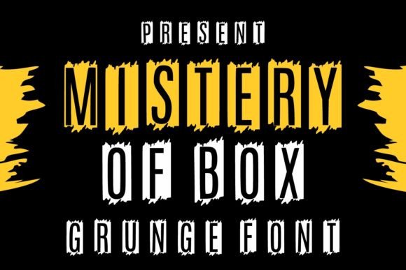 Mistery of Box: A Grunge Display Font for Editorial Design