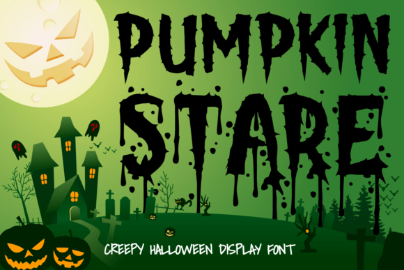 Pumpkin Stare Font for Spooky Crafts